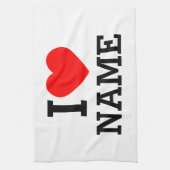 Linge De Cuisine J'aime Nom (Vertical)