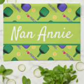 Linge De Cuisine J'aime Pickleball green (Plié)