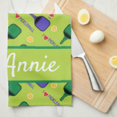 Linge De Cuisine J'aime Pickleball green (Quart Plié)