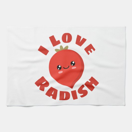 Linge De Cuisine J'aime Radish (Horizontal)