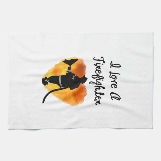 Linge De Cuisine J'aime un sapeur-pompier (Horizontal)