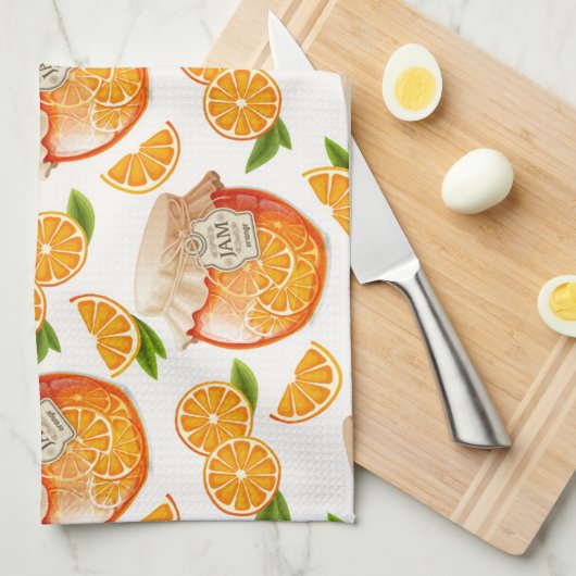 Linge De Cuisine Jam orange (Quart Plié)