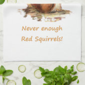 Linge De Cuisine Jamais Assez Écureuils Rouges Fun Animal Citer mig (Plié)