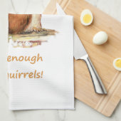Linge De Cuisine Jamais Assez Écureuils Rouges Fun Animal Citer mig (Quart Plié)