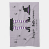 Linge De Cuisine Jambes De Sorcière Violette Avec Un Casquette Et A (Vertical)