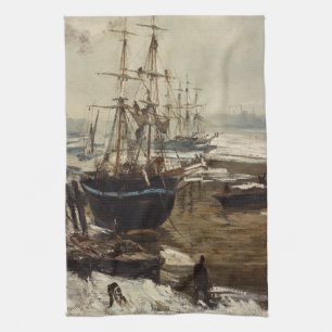 Linge De Cuisine James Whistler - La Tamise dans la glace