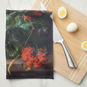 Linge De Cuisine Jan Davidsz de Heem Vase des fleurs (Quart Plié)