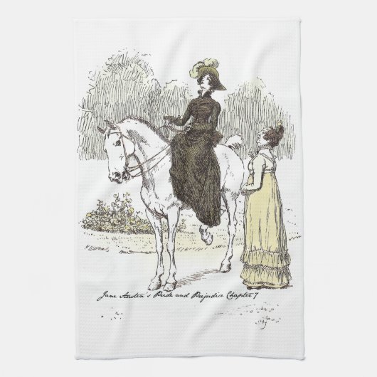 Linge De Cuisine Jane on Horseback - Jane Austen Pride & Prejudice (Vertical)