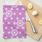 Linge De Cuisine Japonais Asanoha motif - orchidée (Quart Plié)