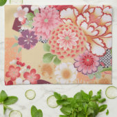 Linge De Cuisine Japonais KIMONO Textile, Fleur (Plié)