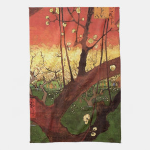 Linge De Cuisine Japonisme : arbre de prunier en fleurs par Vincent