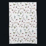 Linge De Cuisine Jardin<br><div class="desc">Serviette de cuisine aux motifs floraux d'inspiration estivale en bleu,  vert,  corail et rose. Une partie de la collection Garden Party de Parcel Studios.</div>