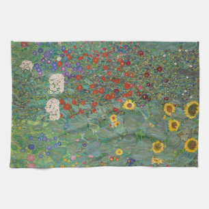 Linge De Cuisine Jardin agricole avec tournesol par Gustav Klimt