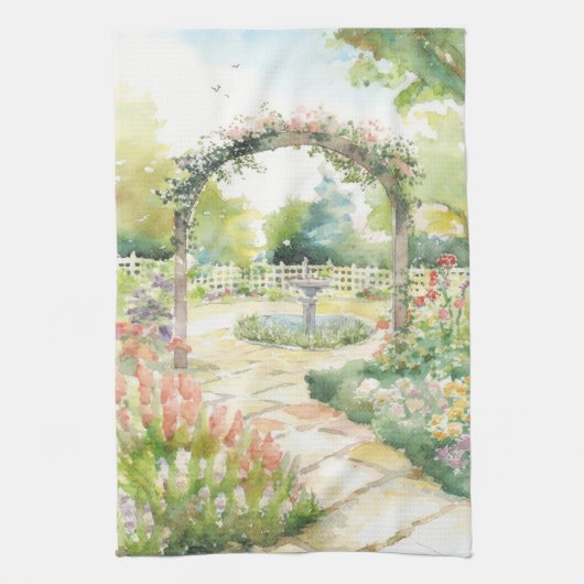 Linge De Cuisine Jardin anglais (Vertical)