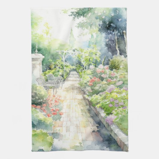 Linge De Cuisine Jardin anglais (Vertical)