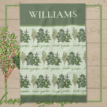 Linge De Cuisine Jardin aux herbes<br><div class="desc">Design de jardin d'herbes dans de beaux verts. Personnalisez avec Nom. Grand cadeau pour un jardinier.</div>