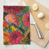 Linge De Cuisine Jardin d'automne 3 (Quart Plié)