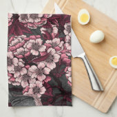 Linge De Cuisine Jardin de cerisier nocturne (Quart Plié)