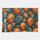 Linge De Cuisine Jardin de citrouilles feuillu (Horizontal)