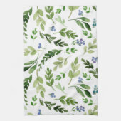 Linge De Cuisine Jardin de feuilles Motifs vertes vert botanique (Vertical)