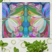 Linge De Cuisine Jardin de Fleur sauvage de libellules Abstrait Flo (Plié)