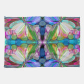 Linge De Cuisine Jardin de Fleur sauvage de libellules Abstrait Flo (Horizontal)