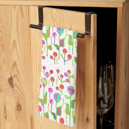 Linge De Cuisine Jardin de fleurs abstrait  (Pliage en tiers)