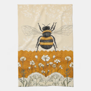 Linge De Cuisine Jardin de fleurs sauvages à abeilles mellifères vi