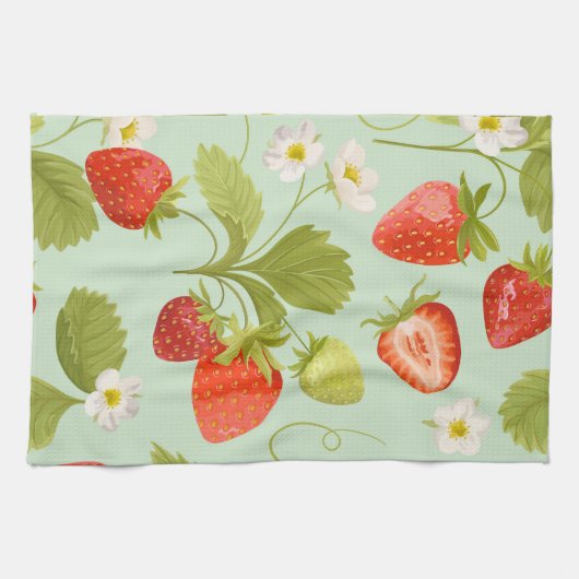 Linge De Cuisine Jardin de fraises vintage (Horizontal)