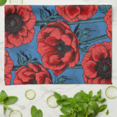 Linge De Cuisine Jardin de l'anémone rouge (Plié)