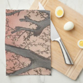 Linge De Cuisine Jardin de prune fleuri d'arbre japonais (Quart Plié)