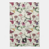 Linge De Cuisine Jardin des colibris floraux Motif Jaune (Vertical)