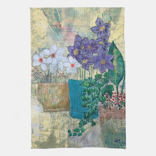 Linge De Cuisine Jardin des fleurs (Vertical)
