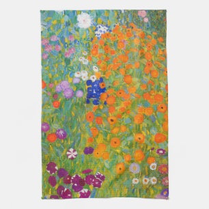 Linge De Cuisine Jardin des fleurs de Gustav Klimt