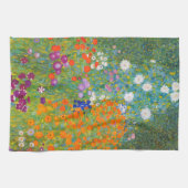 Linge De Cuisine Jardin des fleurs par Gustav Klimt (Horizontal)