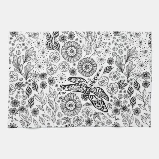 Linge De Cuisine Jardin des libellules (Horizontal)