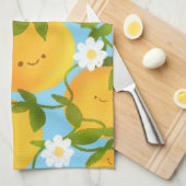 Linge De Cuisine Jardin des Oranges d'été (Quart Plié)