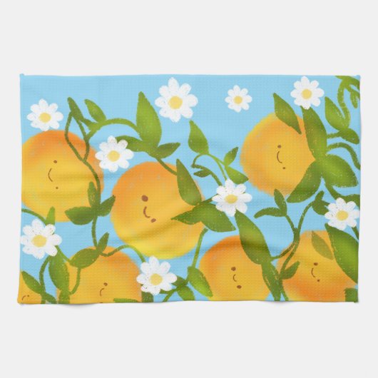 Linge De Cuisine Jardin des Oranges d'été (Horizontal)