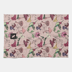 Linge De Cuisine Jardin d'oiseau-de-mer rose-rose féminin