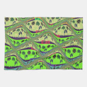 Linge De Cuisine Jardin Éclectique Enchantant À damiers Beauté Flor (Horizontal)