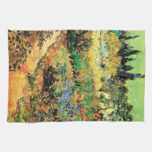 Linge De Cuisine Jardin fleuri avec sentier par Vincent van Gogh (Horizontal)