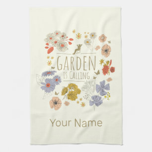 Linge De Cuisine Jardin Fleurs botaniques pour jardiner maman et pa