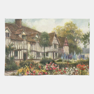 Linge De Cuisine Jardin Formel d'Architecture Vintage Cottage Angla