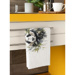 Linge De Cuisine Jardin Panda Watercolor<br><div class="desc">Séchez vos plats et égayez votre cuisine avec cette serviette de cuisine de charme. Doté de l'adorable design "Watercolor Panda Garden", il apporte une scène paisible d'un panda confortable dans une forêt luxuriante de bambou à vos tâches quotidiennes. Les tons doux et aquarelles et les oeuvres d'art charmantes créent une...</div>
