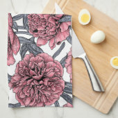 Linge De Cuisine Jardin rose (Quart Plié)