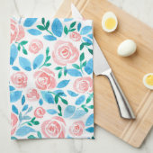 Linge De Cuisine Jardin rose 2 (Quart Plié)