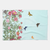 Linge De Cuisine Jardin rose et papillons (Horizontal)