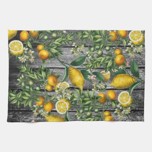 Linge De Cuisine Jardin rustique d'agrumes (Horizontal)
