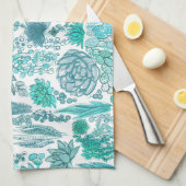 Linge De Cuisine Jardin succulent (Quart Plié)