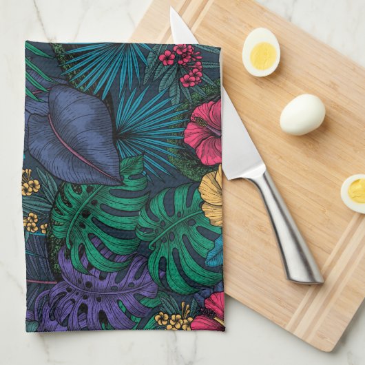 Linge De Cuisine Jardin tropical (Quart Plié)